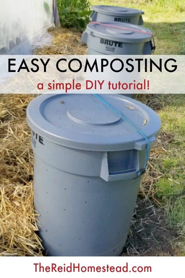 Simple Easy No Work DIY Composting (step by step instructions!)