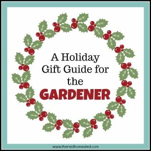 wreath with text overlay Holiday Gift Guide for the Gardener!