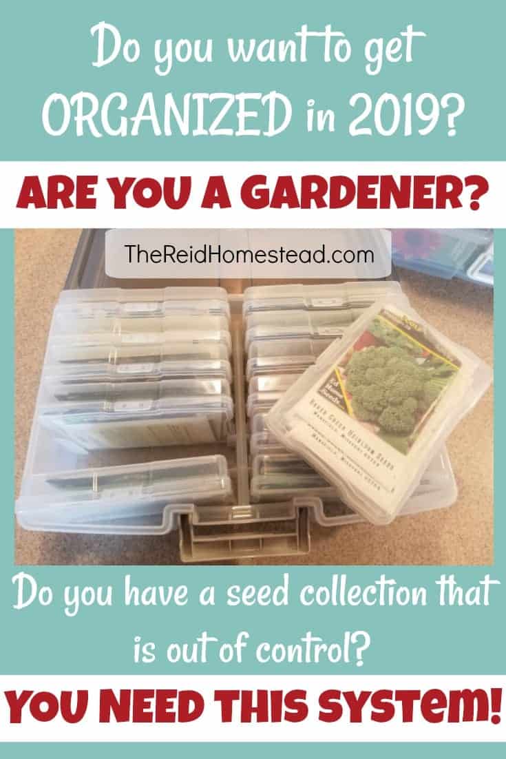 Are you a gardener with a messy seed storage problem? Check out this garden seed organizer and keep your seed stash organized and nice and tidy! #seedstorage #organization #declutter #minimalism #2019goals #gardening