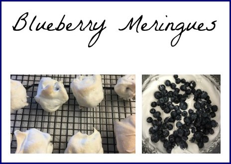 blueberry meringues