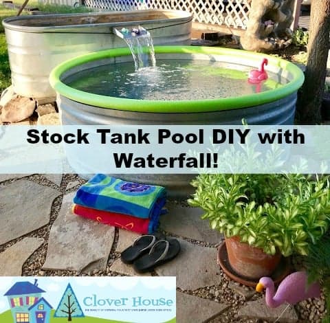 stock tank pool with text overlay stock tank pool diy with waterfall